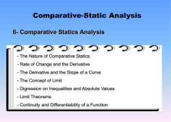 Comparative Statics Analysis