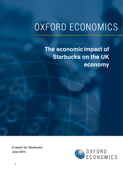The economic impact of Starbucks on the UK economy