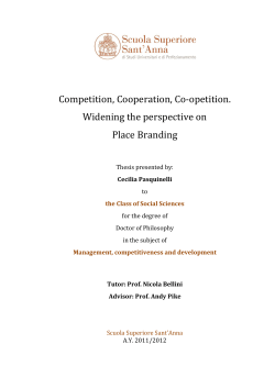 Competition, Cooperation, Co-opetition. Widening the perspective