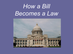 How a Bill Becomes a Law