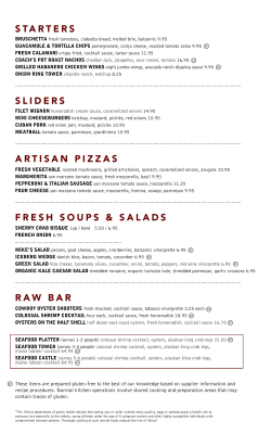 These items are prepared gluten-free to the best of our