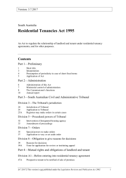 Residential Tenancies Act 1995