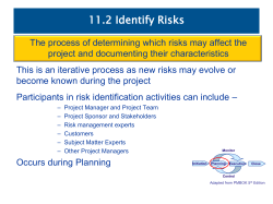 11.2 Identify Risks