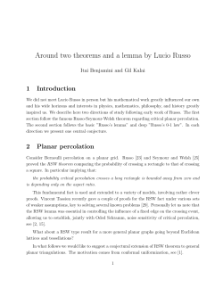 Around two theorems and a lemma by Lucio Russo