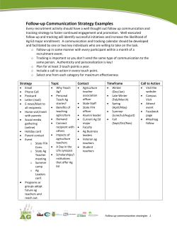 Follow-up Communication Strategy Examples