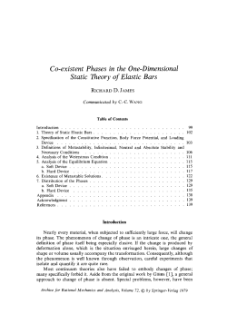 Co-existent phases in the one-dimensional static theory of elastic bars