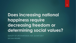 Living Standards, Well-being, and Public Policy