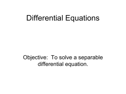 Differential Equations