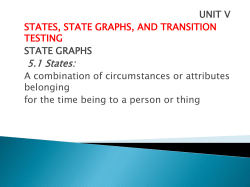 UNIT V STATES, STATE GRAPHS, AND TRANSITION TESTING