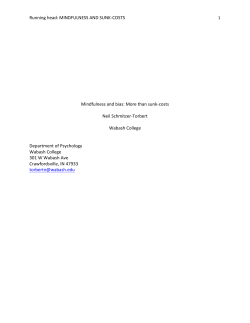 MINDFULNESS AND SUNK-COSTS Mindfulness