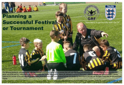 Planning a Successful Festival or Tournament