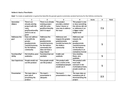 Hofstra`s Hack-a-Thon Rubric Goal: To create an application or