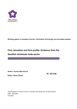 Firm relocation and firm profits