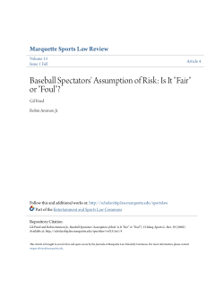 Baseball Spectators` Assumption of Risk