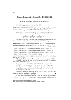 On an Inequality from the IMO 2008