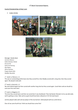 Tournament report - Norwich Dragons Hockey Club