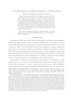 Until the Bitter End: On Prospect Theory in a Dynamic Context