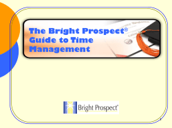 Time Management - Bright Prospect
