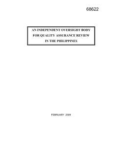 an independent oversight body for quality assurance review in the