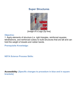 Super Structures Lesson Plan - National Center for Blind Youth in