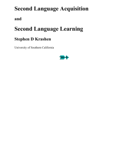 Second Language Acquisition and Second