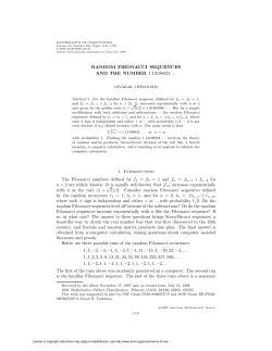 RANDOM FIBONACCI SEQUENCES AND THE NUMBER