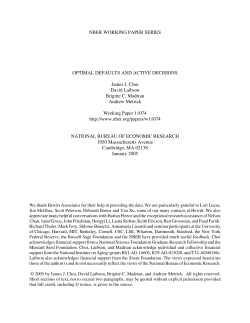 Optimal Defaults and Active Decisions