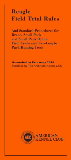 Beagle Field Trial Rules