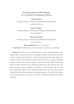 Price-dependent Profit-Sharing as a Channel Coordination Device