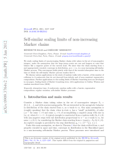 Self-similar scaling limits of non-increasing Markov chains