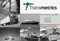 Cargo transport domain knowledge Big data / predictive