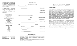 2017-05-14 website bulletin
