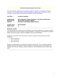 Economic Systems - Delaware Department of Education