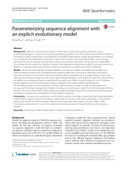 Parameterizing sequence alignment with an explicit evolutionary