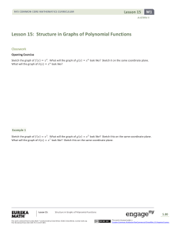 Algebra II Module 1, Topic B, Lesson 15: Student Version