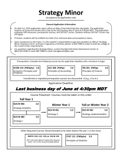 Strategy Minor - BYU Marriott School