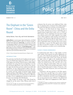 "Green" Room: China and the Doha Round