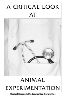 A Critical Look at Animal Experimentation