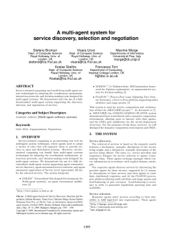 A multi-agent system for service discovery, selection and