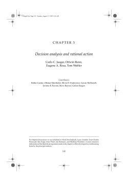 Decision analysis and rational action