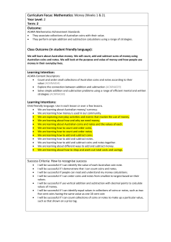 Intentional Planner Maths T2 Money