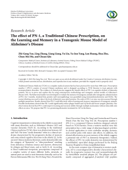 The effect of PN-1, a Traditional Chinese Prescription, on the