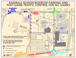 POST GAME TRAFFIC CONTROL FOR SEC GAMES BASEBALL