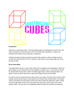 Introduction Welcome to Constricting Cubes. This Puzzle Match