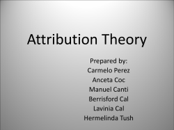 Attribution Theory