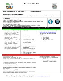 MCS Lesson of the Week Lesson Title: Basketball Coin Toss Grade