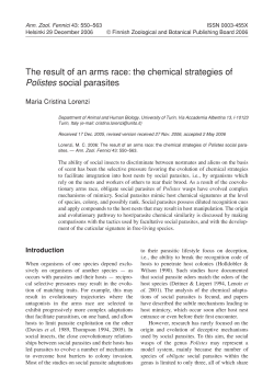 The result of an arms race: the chemical strategies of Polistes social