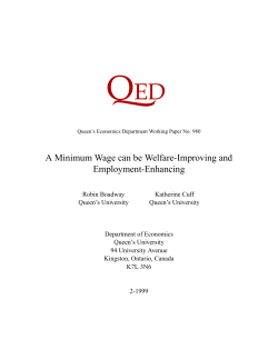 A Minimum Wage can be Welfare-Improving and Employment