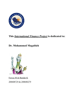International Finance`s Project