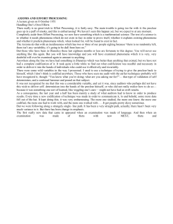 5110C08A AXIOMS AND EFFORT PROCESSING